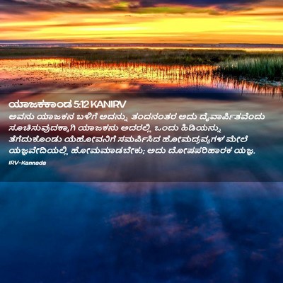 Picture 02 - ಯಾಜಕಕಾಂಡ 5:12 KANIRV - ಅವನು ಯಾಜಕನ ಬಳಿಗೆ - Bible Verse Picture