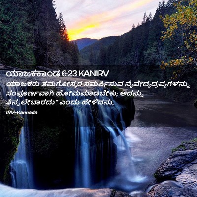 Picture 02 - ಯಾಜಕಕಾಂಡ 6:23 KANIRV - ಯಾಜಕರು ತಮಗೋಸ್ಕರ - Bible Verse Picture