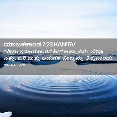 Picture 02 - ಯಾಜಕಕಾಂಡ 7:23 KANIRV - “ನೀನು - Bible Verse Picture