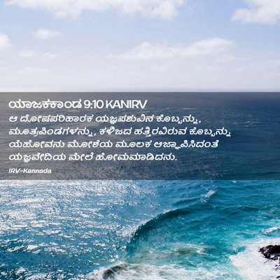 Picture 02 - ಯಾಜಕಕಾಂಡ 9:10 KANIRV - ಆ ದೋಷಪರಿಹಾರಕ - Bible Verse Picture
