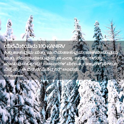 Picture 02 - ಯೆರೆಮೀಯನು 1:10 KANIRV - ಕಿತ್ತುಹಾಕುವುದು - Bible Verse Picture