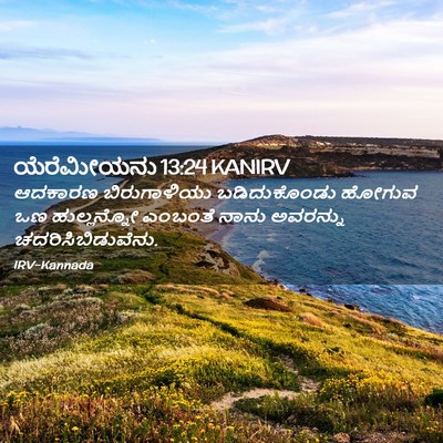 Picture 02 - ಯೆರೆಮೀಯನು 13:24 KANIRV - ಆದಕಾರಣ ಬಿರುಗಾಳಿಯು - Bible Verse Picture