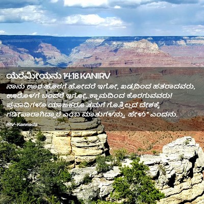 Picture 02 - ಯೆರೆಮೀಯನು 14:18 KANIRV - ನಾನು ಊರ ಹೊರಗೆ - Bible Verse Picture