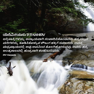 Picture 02 - ಯೆರೆಮೀಯನು 17:11 KANIRV -  - Bible Verse Picture