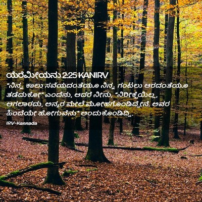 Picture 02 - ಯೆರೆಮೀಯನು 2:25 KANIRV - “ನಿನ್ನ ಕಾಲು - Bible Verse Picture