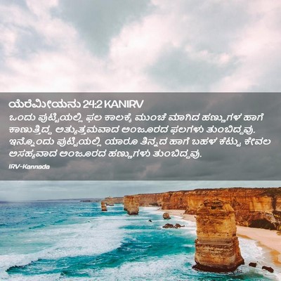 Picture 02 - ಯೆರೆಮೀಯನು 24:2 KANIRV - ಒಂದು ಪುಟ್ಟಿಯಲ್ಲಿ - Bible Verse Picture