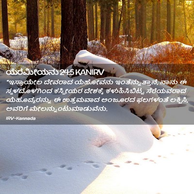 Picture 02 - ಯೆರೆಮೀಯನು 24:5 KANIRV - “ಇಸ್ರಾಯೇಲ ದೇವರಾದ - Bible Verse Picture