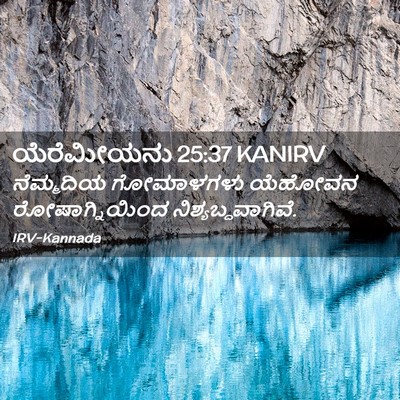 Picture 02 - ಯೆರೆಮೀಯನು 25:37 KANIRV - ನೆಮ್ಮದಿಯ ಗೋಮಾಳಗಳು - Bible Verse Picture