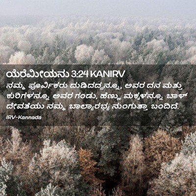 Picture 02 - ಯೆರೆಮೀಯನು 3:24 KANIRV - ನಮ್ಮ ಪೂರ್ವಿಕರು - Bible Verse Picture