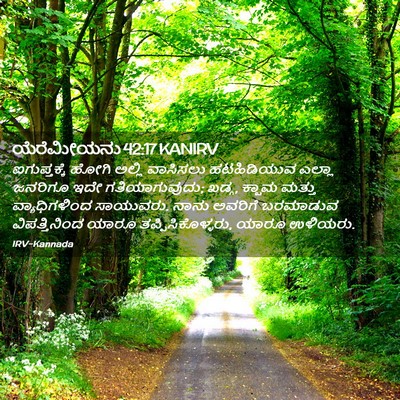 Picture 02 - ಯೆರೆಮೀಯನು 42:17 KANIRV - ಐಗುಪ್ತಕ್ಕೆ ಹೋಗಿ - Bible Verse Picture