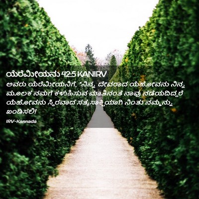 Picture 02 - ಯೆರೆಮೀಯನು 42:5 KANIRV - ಅವರು ಯೆರೆಮೀಯನಿಗೆ, - Bible Verse Picture