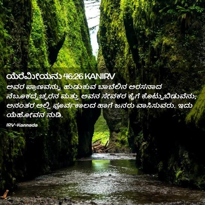 Picture 02 - ಯೆರೆಮೀಯನು 46:26 KANIRV - ಅವರ ಪ್ರಾಣವನ್ನು - Bible Verse Picture