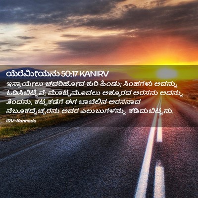 Picture 02 - ಯೆರೆಮೀಯನು 50:17 KANIRV - ಇಸ್ರಾಯೇಲು ಚದರಿಹೋದ - Bible Verse Picture