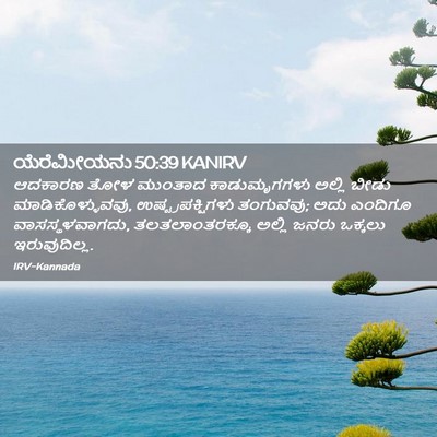 Picture 02 - ಯೆರೆಮೀಯನು 50:39 KANIRV - ಆದಕಾರಣ ತೋಳ ಮುಂತಾದ - Bible Verse Picture