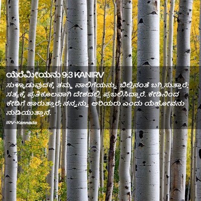 Picture 02 - ಯೆರೆಮೀಯನು 9:3 KANIRV - ಸುಳ್ಳಾಡುವುದಕ್ಕೆ - Bible Verse Picture
