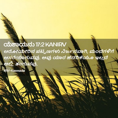 Picture 02 - ಯೆಶಾಯನು 17:2 KANIRV - ಆರೋಯೇರಿನ ಪಟ್ಟಣಗಳು - Bible Verse Picture