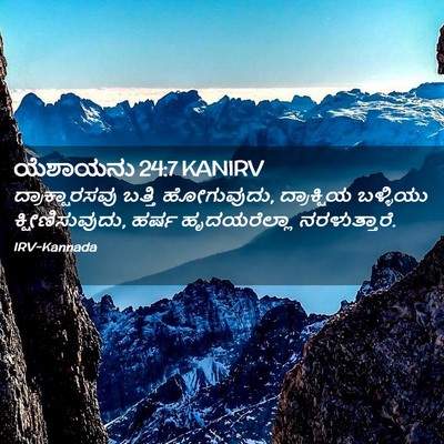 Picture 02 - ಯೆಶಾಯನು 24:7 KANIRV - ದ್ರಾಕ್ಷಾರಸವು - Bible Verse Picture