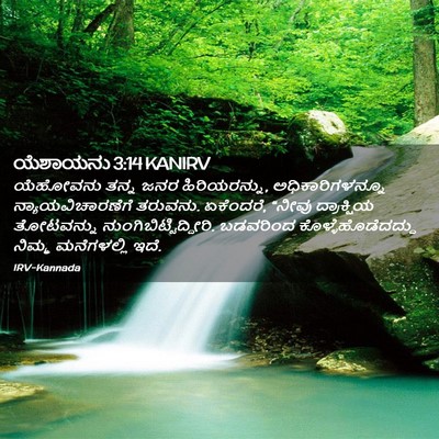 Picture 02 - ಯೆಶಾಯನು 3:14 KANIRV - ಯೆಹೋವನು ತನ್ನ ಜನರ - Bible Verse Picture