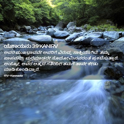 Picture 02 - ಯೆಶಾಯನು 3:9 KANIRV - ಅವರ ಮುಖಭಾವವೇ - Bible Verse Picture
