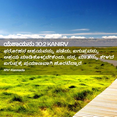 Picture 02 - ಯೆಶಾಯನು 30:2 KANIRV - ಫರೋಹನ ಆಶ್ರಯವನ್ನು - Bible Verse Picture