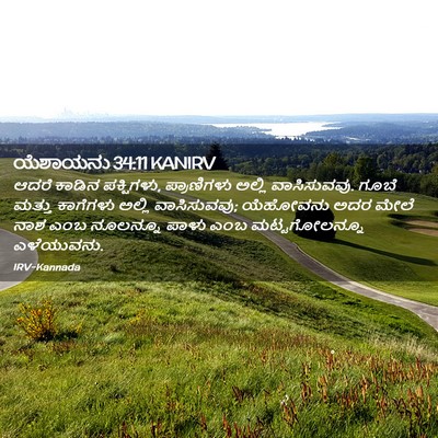 Picture 02 - ಯೆಶಾಯನು 34:11 KANIRV - ಆದರೆ ಕಾಡಿನ - Bible Verse Picture