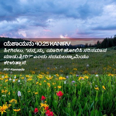 Picture 02 - ಯೆಶಾಯನು 40:25 KANIRV - ಹೀಗಿರಲು, - Bible Verse Picture