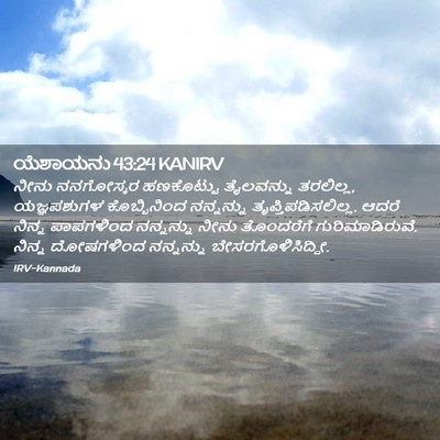 Picture 02 - ಯೆಶಾಯನು 43:24 KANIRV - ನೀನು ನನಗೋಸ್ಕರ - Bible Verse Picture