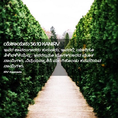 Picture 02 - ಯೆಶಾಯನು 56:10 KANIRV - ಇವರ ಕಾವಲುಗಾರರು - Bible Verse Picture