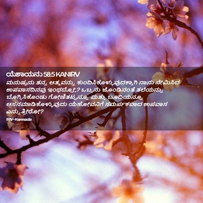 Picture 02 - ಯೆಶಾಯನು 58:5 KANIRV - ಮನುಷ್ಯನು ತನ್ನ - Bible Verse Picture
