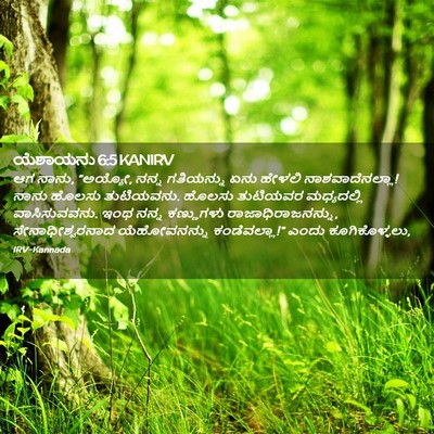 Picture 02 - ಯೆಶಾಯನು 6:5 KANIRV - ಆಗ ನಾನು, “ಅಯ್ಯೋ, - Bible Verse Picture