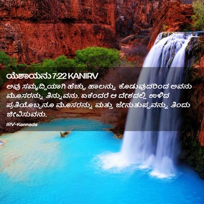 Picture 02 - ಯೆಶಾಯನು 7:22 KANIRV - ಅವು ಸಮೃದ್ಧಿಯಾಗಿ - Bible Verse Picture