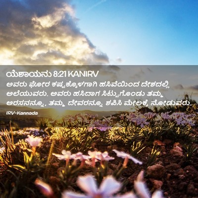 Picture 02 - ಯೆಶಾಯನು 8:21 KANIRV - ಅವರು ಘೋರ - Bible Verse Picture