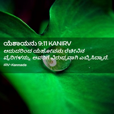 Picture 02 - ಯೆಶಾಯನು 9:11 KANIRV - ಆದುದರಿಂದ ಯೆಹೋವನು - Bible Verse Picture
