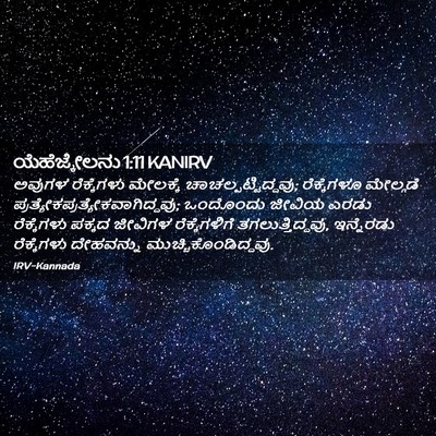 Picture 02 - ಯೆಹೆಜ್ಕೇಲನು 1:11 KANIRV - ಅವುಗಳ ರೆಕ್ಕೆಗಳು - Bible Verse Picture