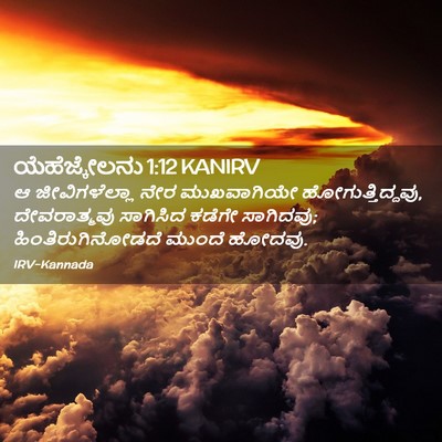 Picture 02 - ಯೆಹೆಜ್ಕೇಲನು 1:12 KANIRV - ಆ ಜೀವಿಗಳೆಲ್ಲಾ ನೇರ - Bible Verse Picture