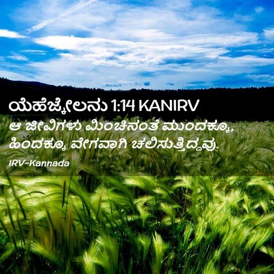 Picture 02 - ಯೆಹೆಜ್ಕೇಲನು 1:14 KANIRV - ಆ ಜೀವಿಗಳು - Bible Verse Picture