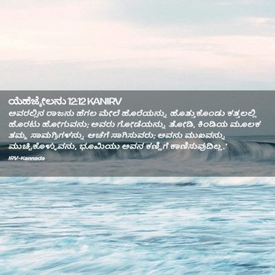 Picture 02 - ಯೆಹೆಜ್ಕೇಲನು 12:12 KANIRV - ಅವರಲ್ಲಿನ ರಾಜನು - Bible Verse Picture