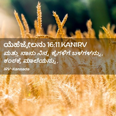 Picture 02 - ಯೆಹೆಜ್ಕೇಲನು 16:11 KANIRV - ಮತ್ತು ನಾನು ನಿನ್ನ - Bible Verse Picture