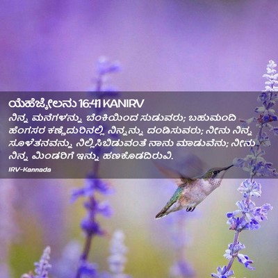 Picture 02 - ಯೆಹೆಜ್ಕೇಲನು 16:41 KANIRV - ನಿನ್ನ ಮನೆಗಳನ್ನು - Bible Verse Picture
