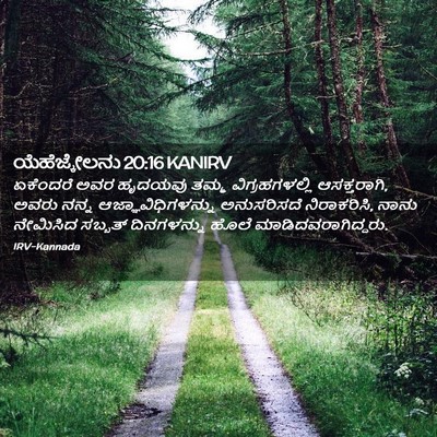 Picture 02 - ಯೆಹೆಜ್ಕೇಲನು 20:16 KANIRV - ಏಕೆಂದರೆ ಅವರ - Bible Verse Picture