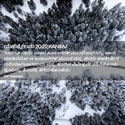 Picture 02 - ಯೆಹೆಜ್ಕೇಲನು 20:22 KANIRV - “ಆದರೂ ನಾನು ಯಾವ - Bible Verse Picture
