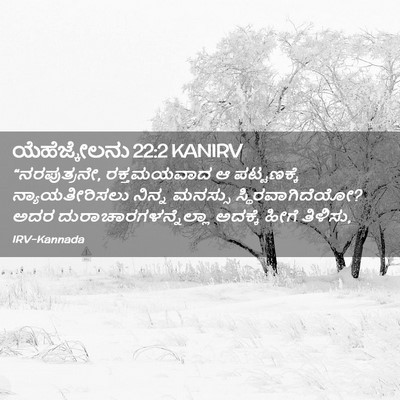 Picture 02 - ಯೆಹೆಜ್ಕೇಲನು 22:2 KANIRV - “ನರಪುತ್ರನೇ, - Bible Verse Picture