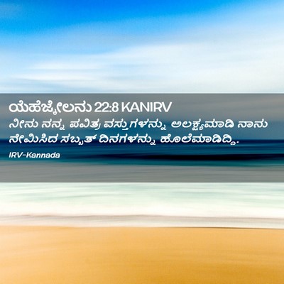 Picture 02 - ಯೆಹೆಜ್ಕೇಲನು 22:8 KANIRV - ನೀನು ನನ್ನ ಪವಿತ್ರ - Bible Verse Picture