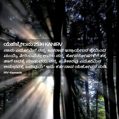 Picture 02 - ಯೆಹೆಜ್ಕೇಲನು 25:14 KANIRV - ನಾನು ಎದೋಮಿಗೆ ನನ್ನ - Bible Verse Picture
