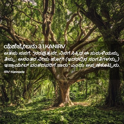 Picture 02 - ಯೆಹೆಜ್ಕೇಲನು 3:1 KANIRV - ಆತನು ನನಗೆ, - Bible Verse Picture