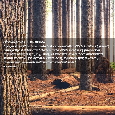 Picture 02 - ಯೆಹೆಜ್ಕೇಲನು 31:18 KANIRV - “ಇಂಥಾ ವೈಭವದಿಂದಲೂ, - Bible Verse Picture