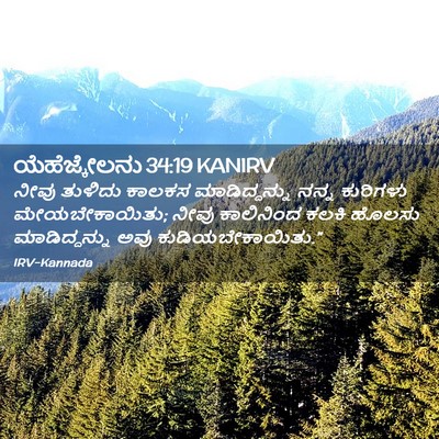 Picture 02 - ಯೆಹೆಜ್ಕೇಲನು 34:19 KANIRV - ನೀವು ತುಳಿದು ಕಾಲಕಸ - Bible Verse Picture