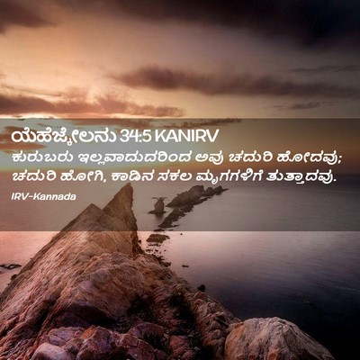 Picture 02 - ಯೆಹೆಜ್ಕೇಲನು 34:5 KANIRV - ಕುರುಬರು - Bible Verse Picture