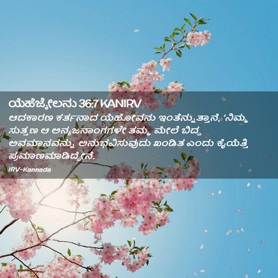 Picture 02 - ಯೆಹೆಜ್ಕೇಲನು 36:7 KANIRV - ಆದಕಾರಣ ಕರ್ತನಾದ - Bible Verse Picture