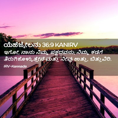 Picture 02 - ಯೆಹೆಜ್ಕೇಲನು 36:9 KANIRV - ಇಗೋ, ನಾನು ನಿಮ್ಮ - Bible Verse Picture
